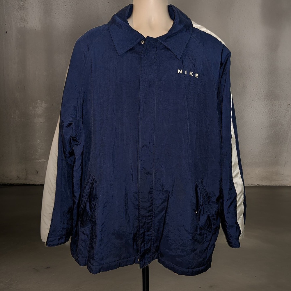 Vintage 90's Nike Jacket Zip Up Embroidered Swoosh Logo - XL